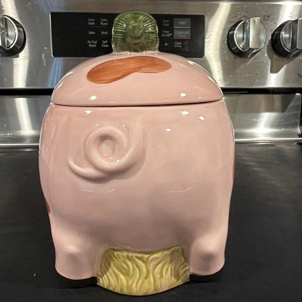 Vtg MCM Ceramic Pig With Corn Cob Cookie Jar 1950s Made In Japan‎